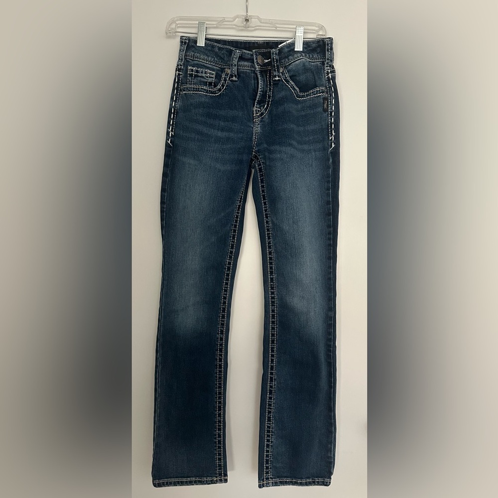 Silver Jeans Dark Blue Straight Leg Women's Jeans